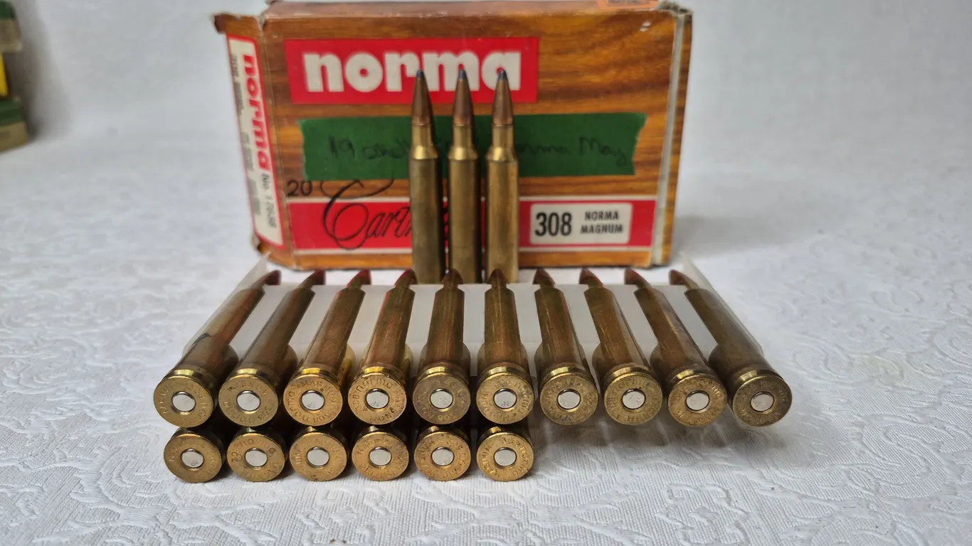 BOX OF .308 NORMA MAG AMMUNITION