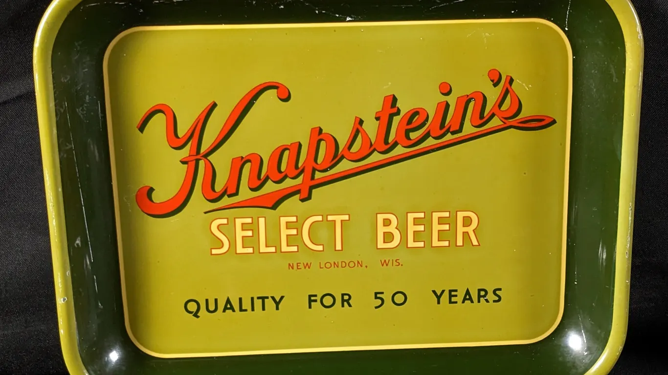 BEER TRAY KNAPSTEIN'S SELECT BEER NEW LONDON WISCONSIN