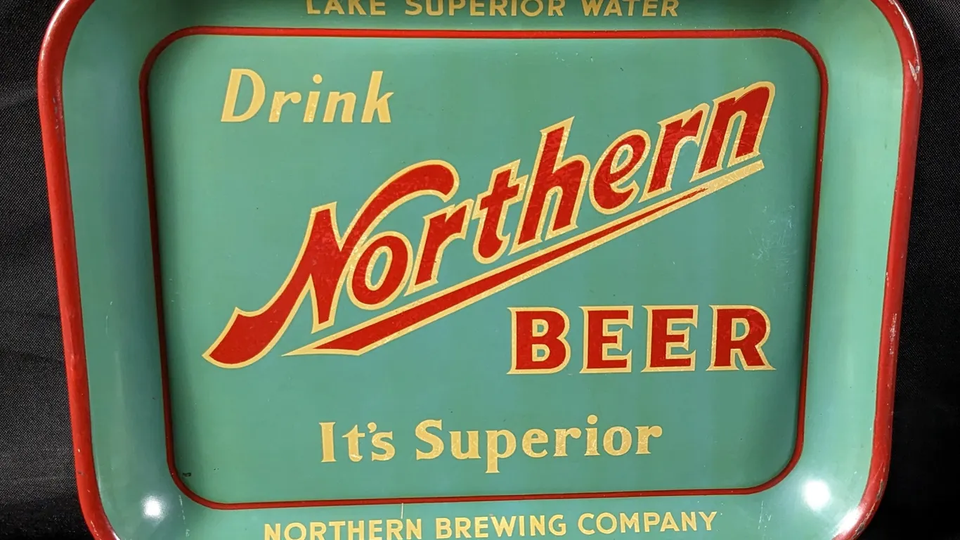 BEER TRAY DRINK NORTHERN BEER BREWED WITH LAKE SUPERIOR WATER WISCONSIN