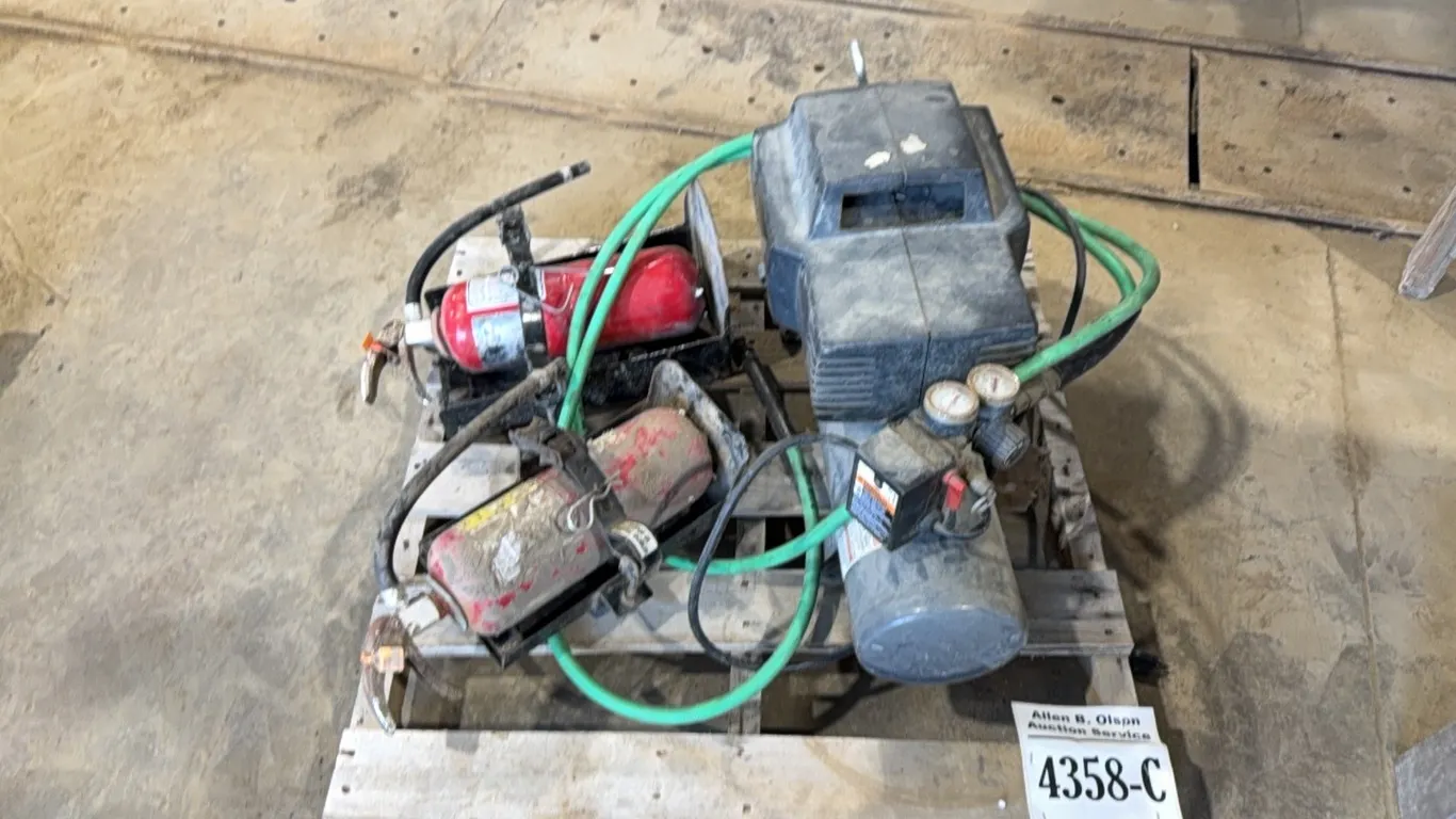 120V SINGLE PHASE AIR COMPRESSOR, 2 - FIRE EXTINGUISHERS