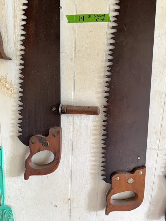 (2) Antique saws, note detail, very nice shape