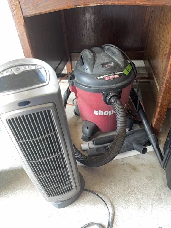 Shop vac and heater