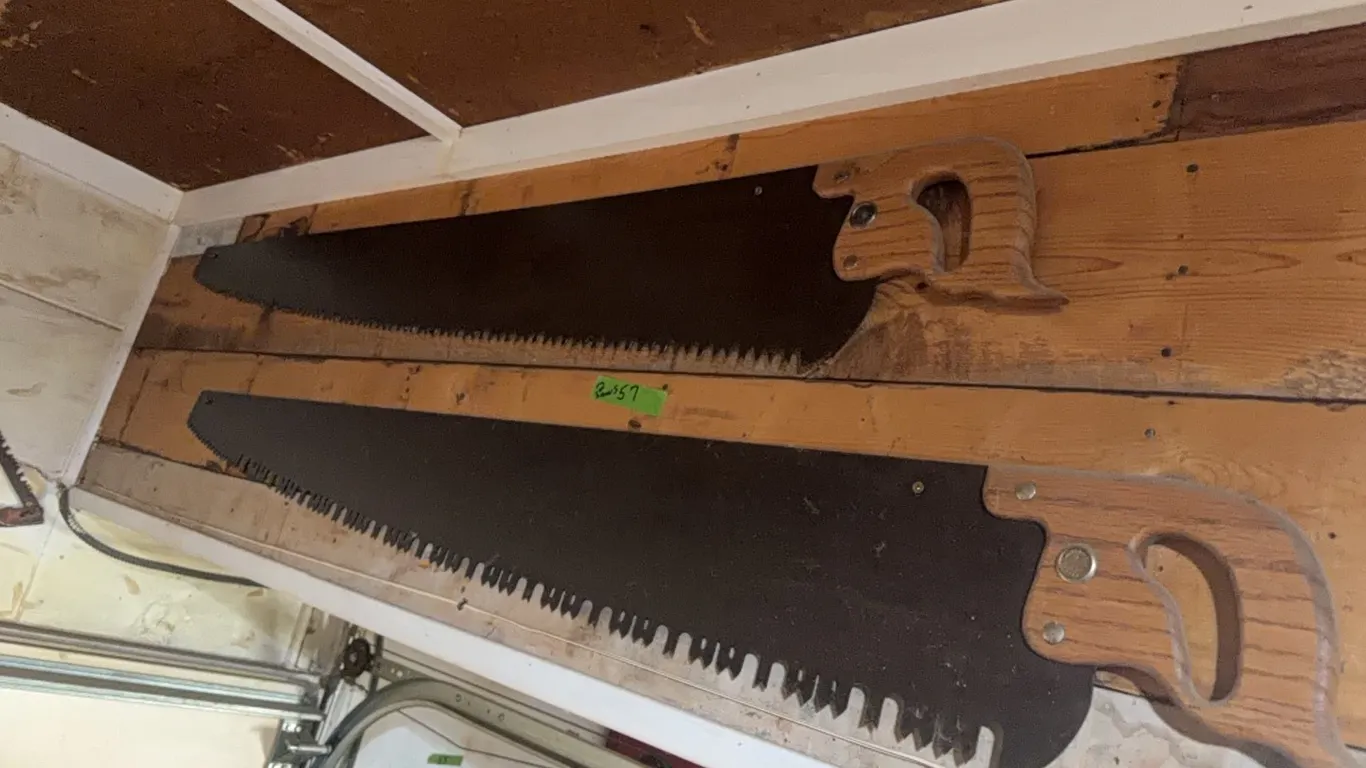 Two matching antique saws, winner takes both, nice pair