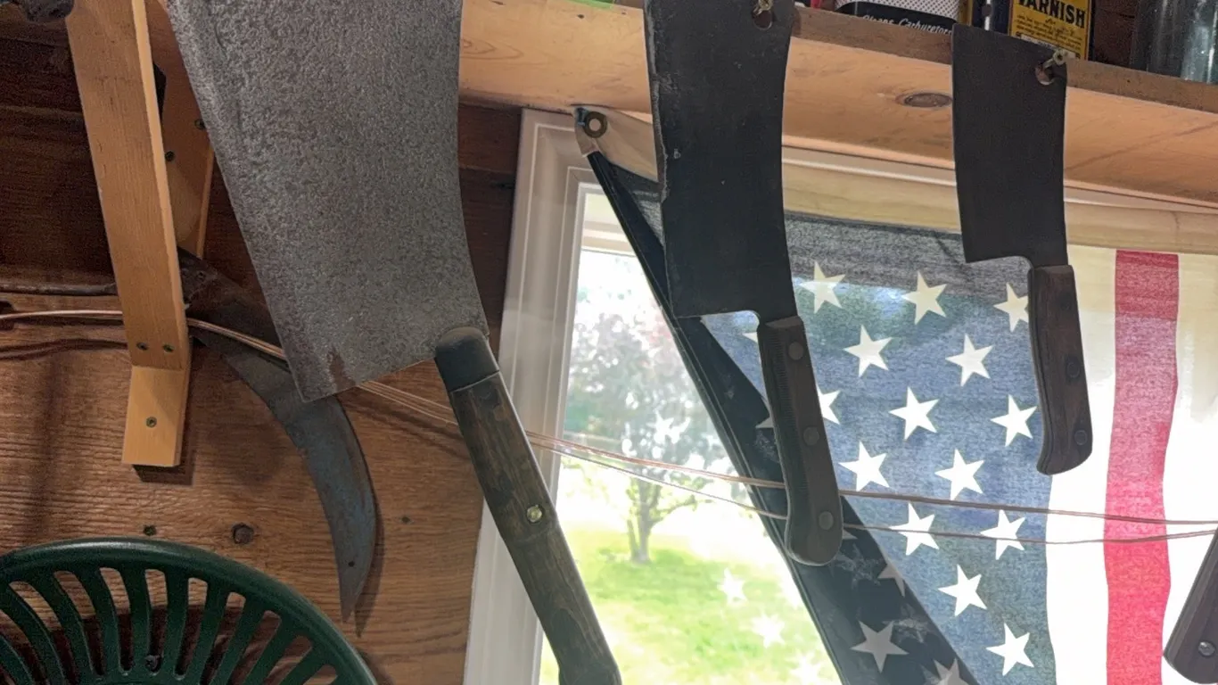 knife cleaver set, 3 piece set, Note the one on the left is super large