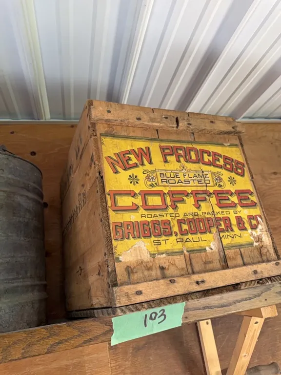 Antique original wooden coffee box
