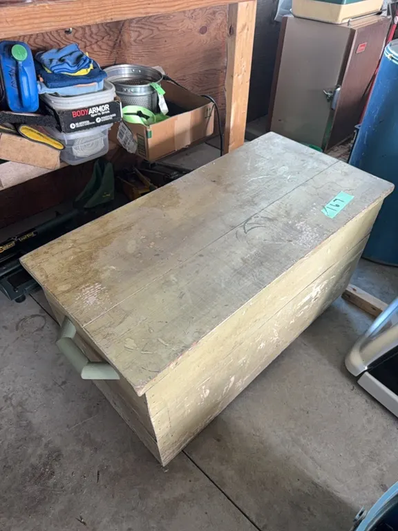 Large wooden storage box