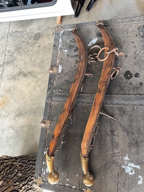 Two nice hames, also fan igniter and propane hose extension, rug beater, winner takes all
