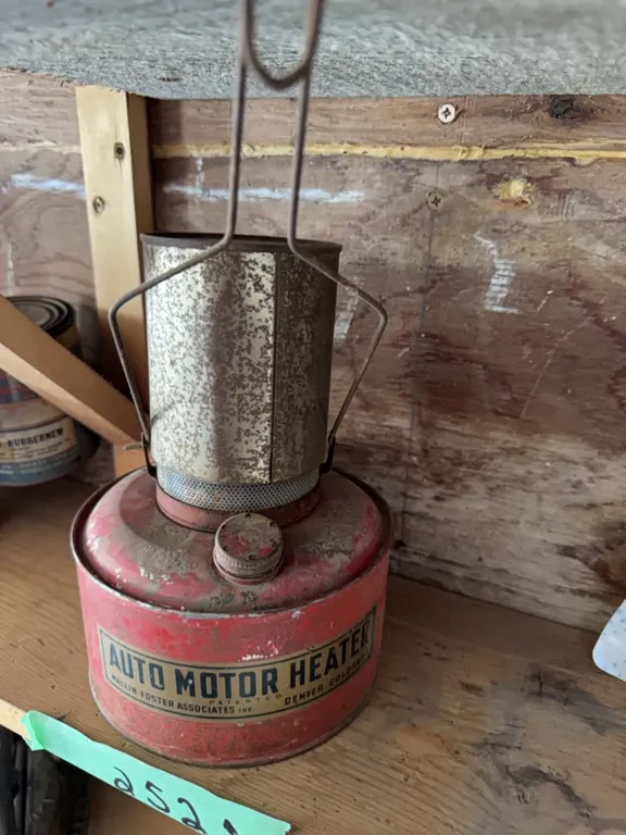 Very old auto motor heater, nearly impossible to find, good shape