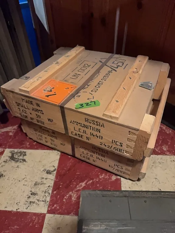 2 wooden crates 7.62x39