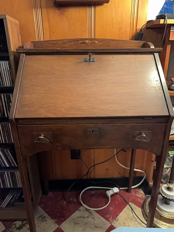 antique secretary desk with key