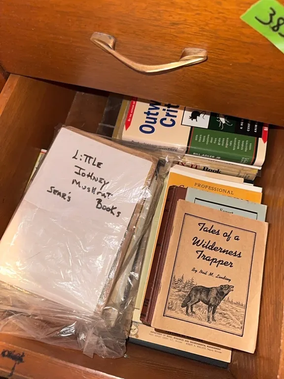 trapping books - drawer full