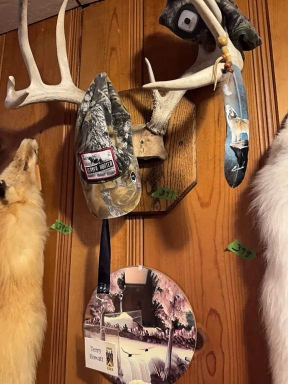 antlers, hats mirror painting