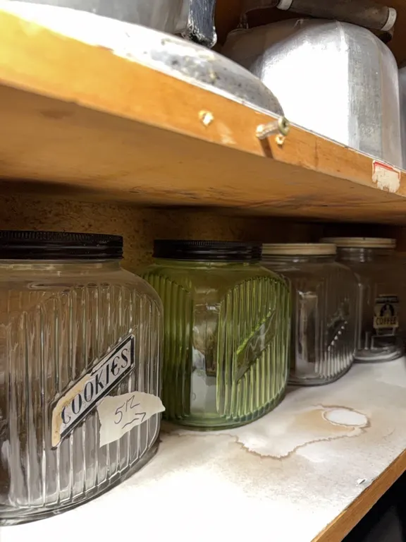 Large Glass cookie jar collection, large lot of hard to find, and one coffee jar