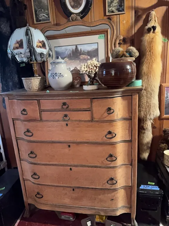 dresser with mirror- not items on top.. but items in drawers go with dresser.