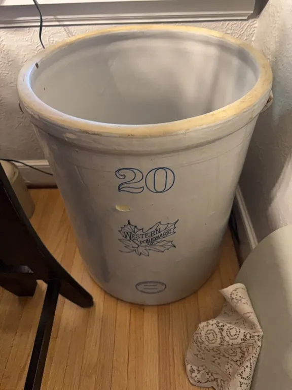 20 gallon Western stoneware crock