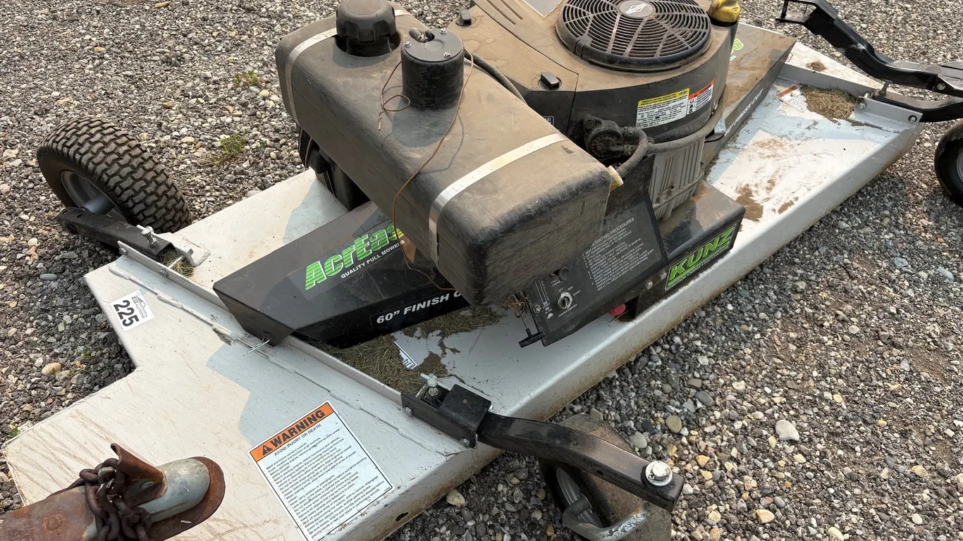 KUNZ ENGINEERING 60" FINISH CUT TOW-BEHIND MOWER WITH BRIGGS & STRATTON 19 HP ENGINE