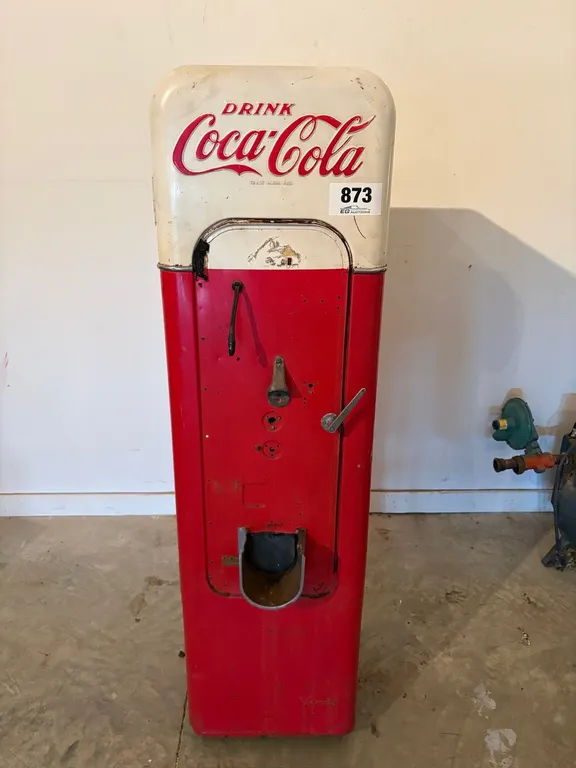 VINTAGE VENDO MODEL 44 COCA-COLA BOTTLE VENDING MACHINE, "HAVE A COKE" CHEST COOLER