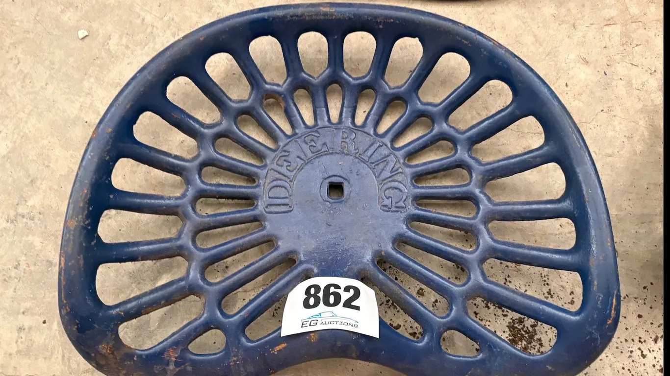 VINTAGE CAST IRON IMPLEMENT SEAT