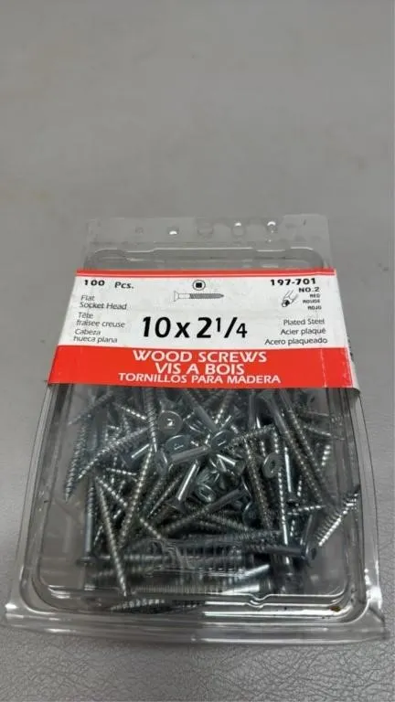 10x2 1/4 wood screws 100pcs