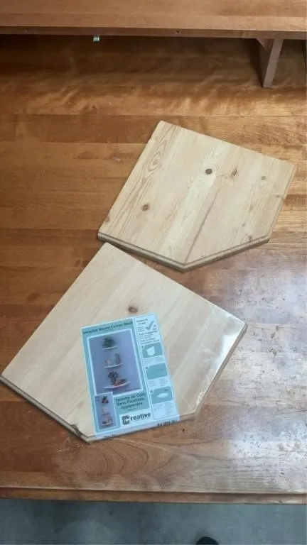 Invisible mount corner shelves