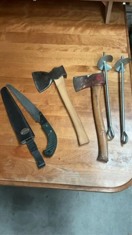 Assortment of hatchets
