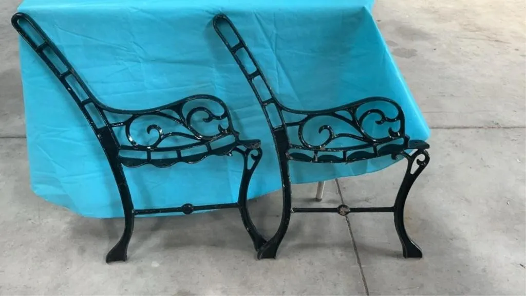 Cast iron bench ends