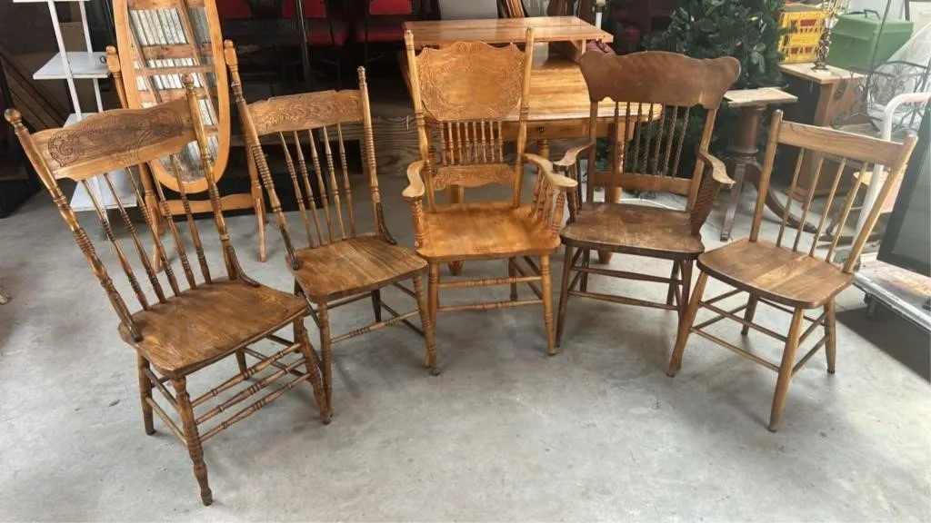 Wooden dining chairs