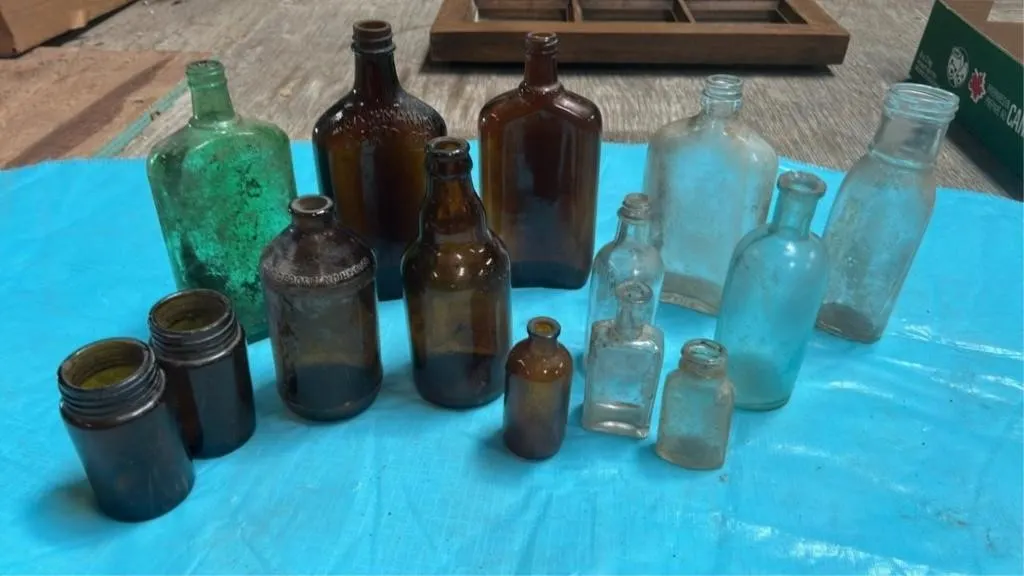 Vintage glass bottles