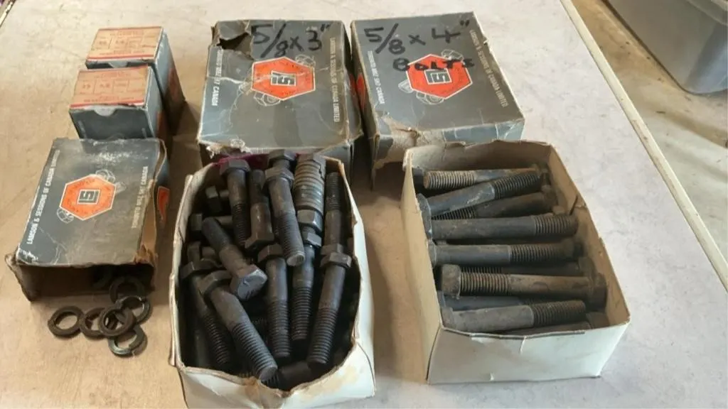 Bolts, washers, nuts