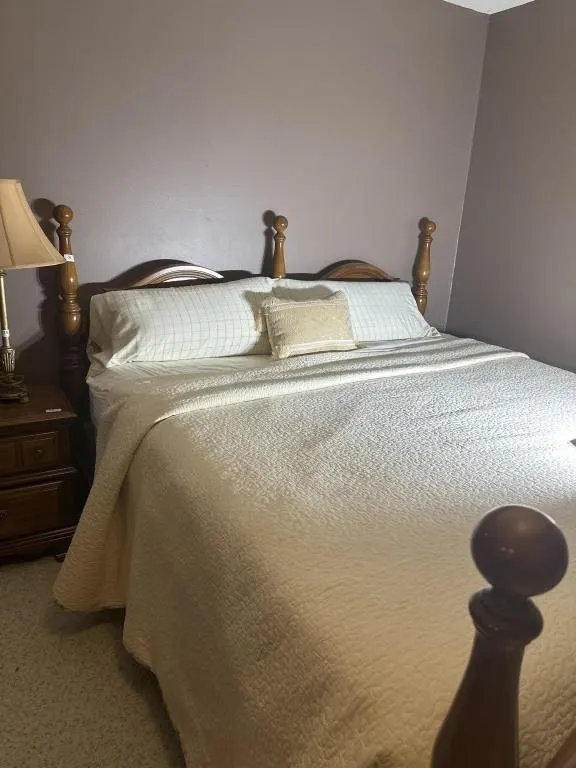Maple king bed with mattress with sheet set only
