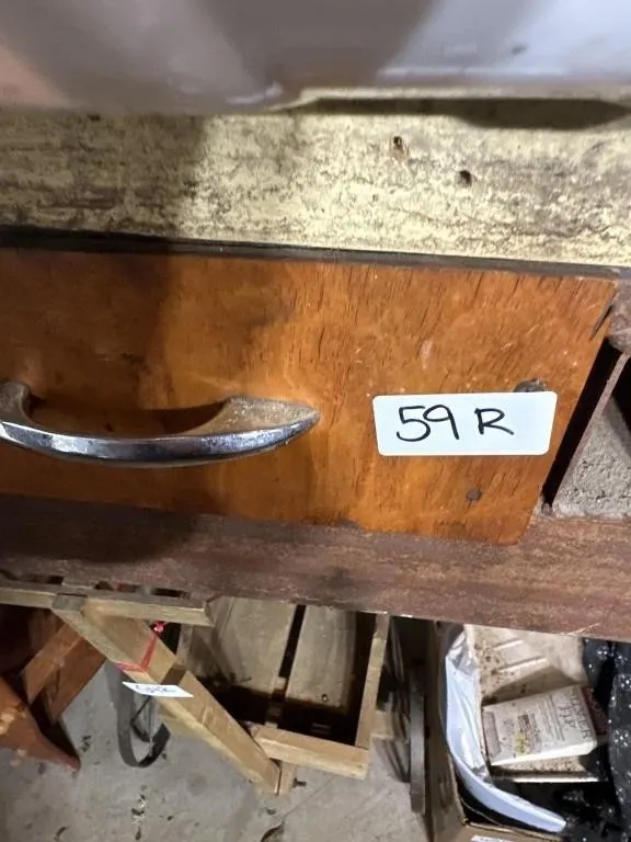Drawer contents in shed