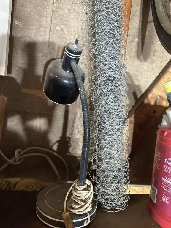 22in chicken wire Black lamp 15 I.