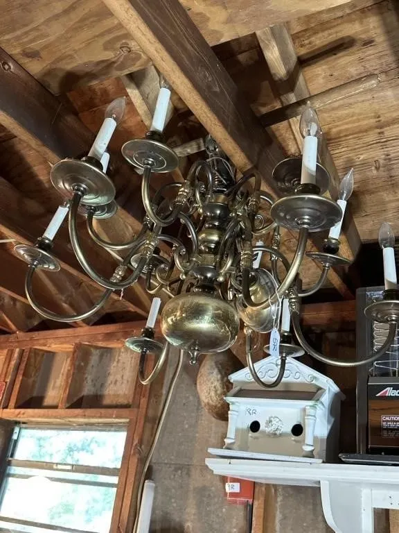 Gold chandelier