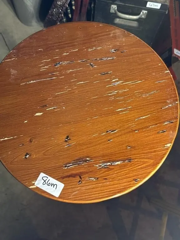 Small side table. Round. Wooden. 24x16 some