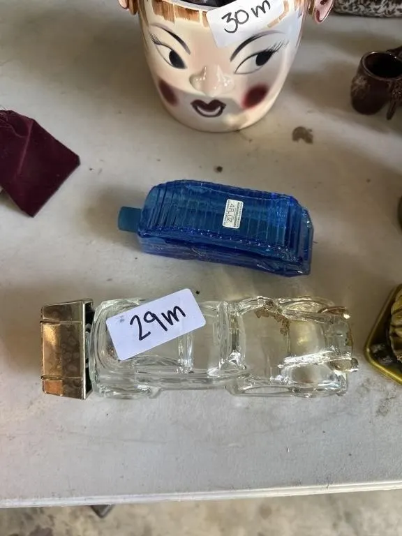 Avon glass cologne bottles 5 in long