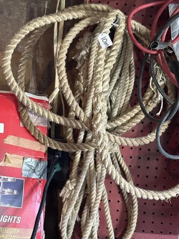natural fiber sisal rope,x2. - 4-6 ft approx