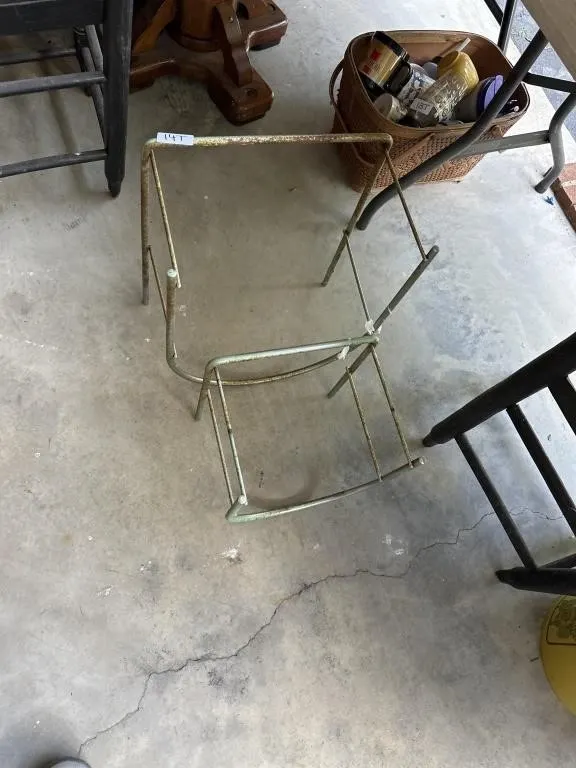 Metal shelf unit or magazine rack or wood for