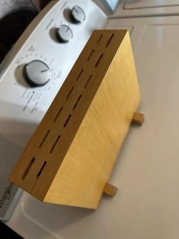 Knife wooden block holder 10x8