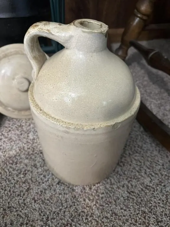 Stoneware Jug featuring a classic cream-colored