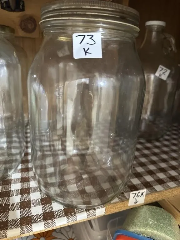 9.5 in glass jars w lids -2