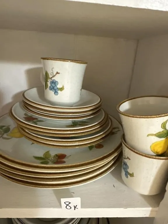 4 place setting. Missing 1 saucer and 1 coffee