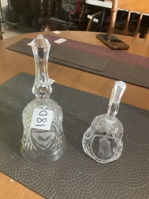 7 in and 5 in glass bells
