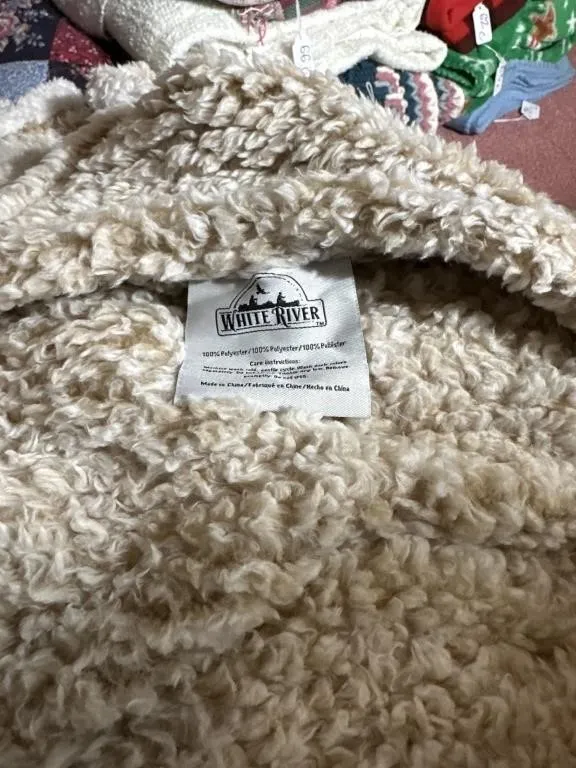 White River throw tan. 50x60. Very soft
White