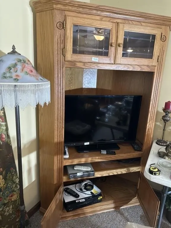 Corner Tv cabinet only (does not include objects