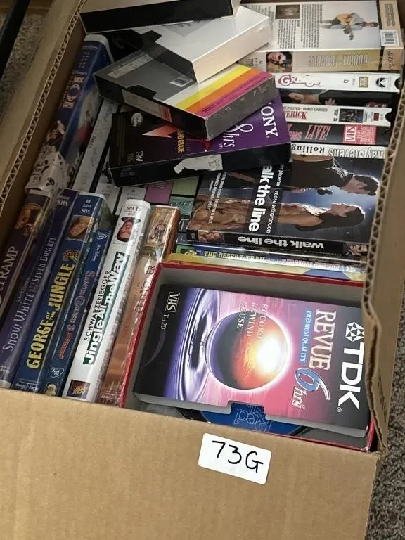 Box of movies. VHS