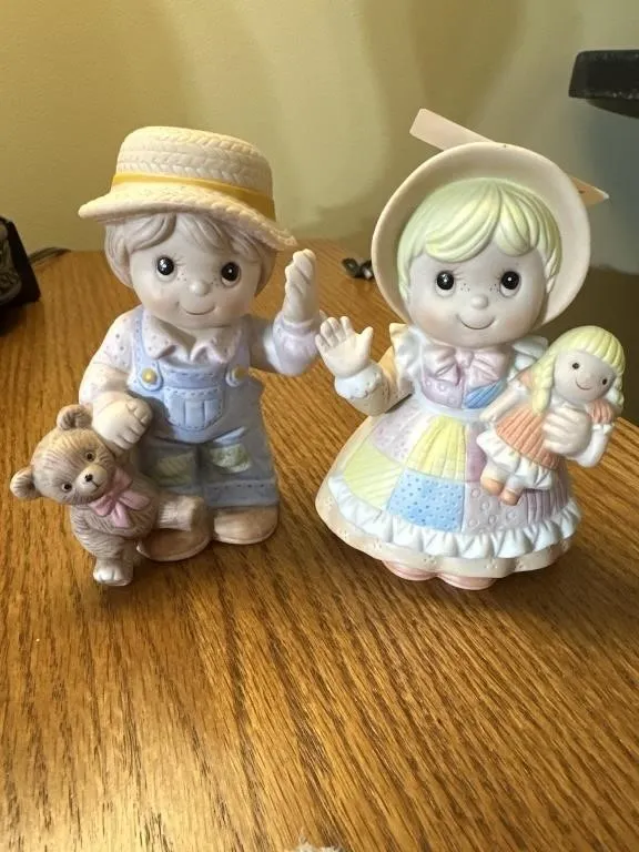 vintage Homco ceramic boy and girl porcelain