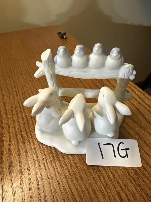 Department 56 Snowbunnies figurine, titled "Let's