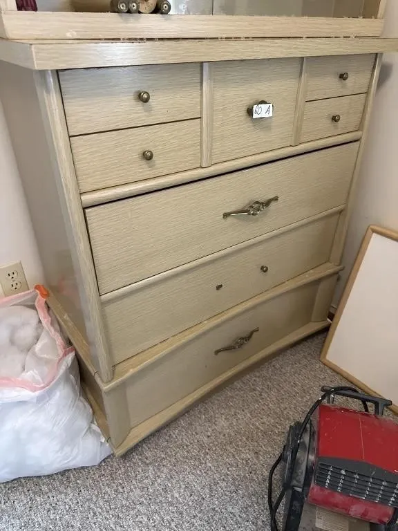 36x18x41 vintage light blonde wood dresser4