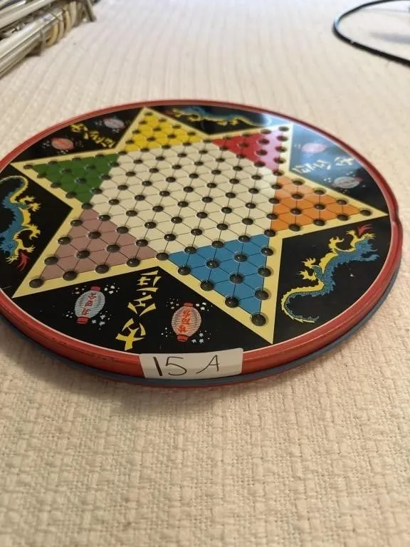 Chinese checkers. Pieces are inside