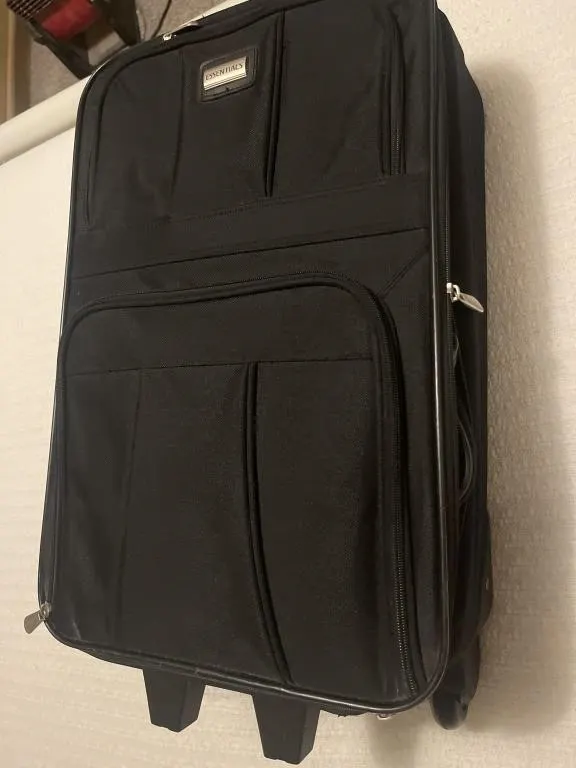 Black suitcase case 23inx14inx8in with matching